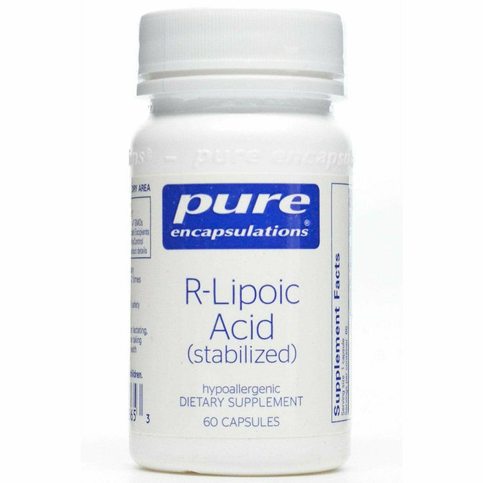 Pure Encapsulations R-Lipoic Acid (stabilized) 100 mg, 60 capsules, front of bottle