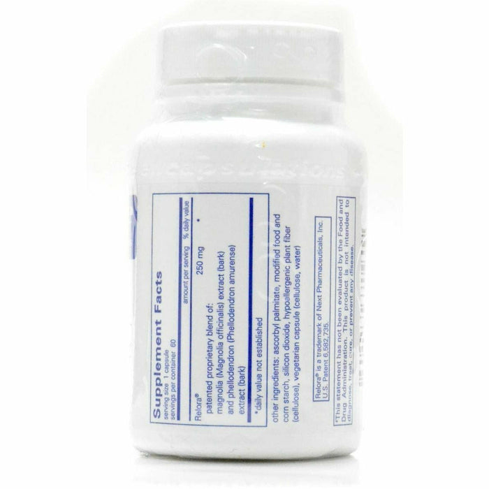 Pure Encapsulations Relora 60 capsules supplement facts label