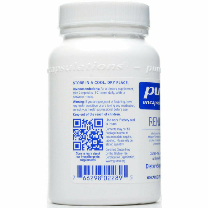 Pure Encapsulations RENUAL 60 capsules suggested use label