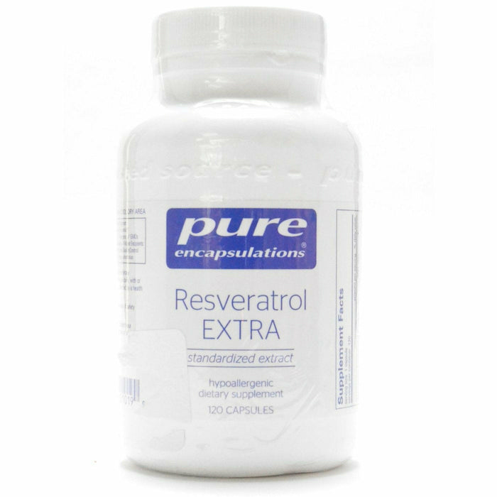 Pure Encapsulations Resveratrol EXTRA, 120 capsules, front of bottle