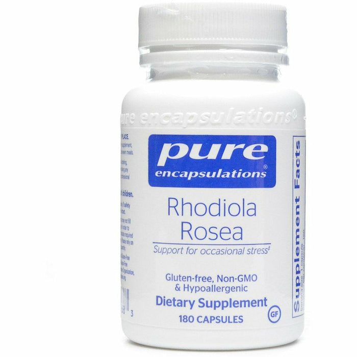 Pure Encapsulations Rhodiola Rosea 100 mg, 180 capsules, front of bottle