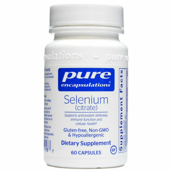 Pure Encapsulations Selenium (citrate) 200 mcg, 60 capsules, front of bottle