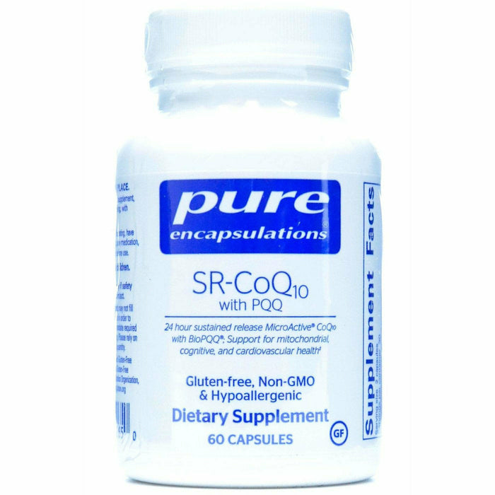 Pure Encapsulations SR-CoQ10 with PQQ, 60 capsules, front of bottle