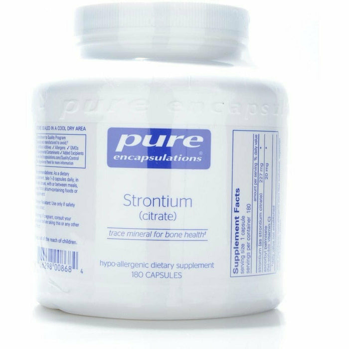 Pure Encapsulations Strontium 227 mg, 180 capsules, front of bottle