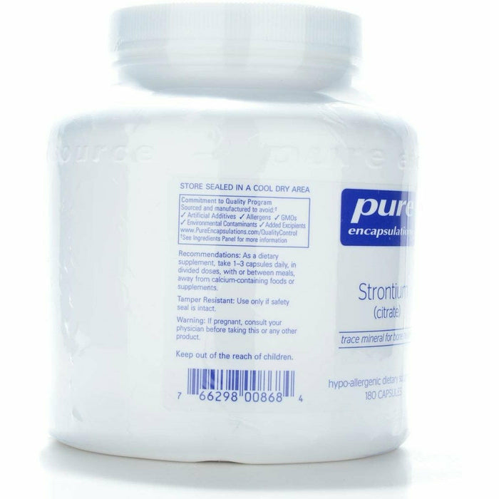 Pure Encapsulations Strontium 227 mg 180 capsules suggested use label