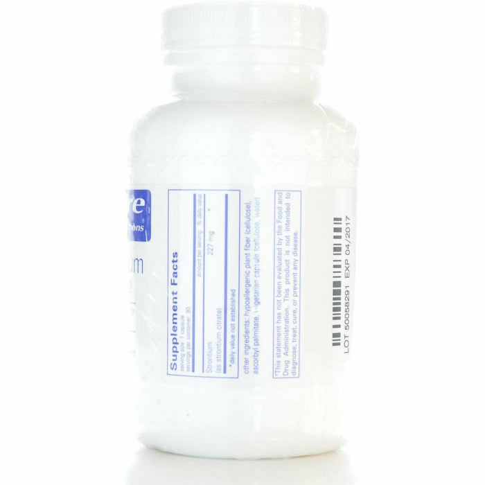 Pure Encapsulations Strontium 227 mg 90 capsules supplement facts label