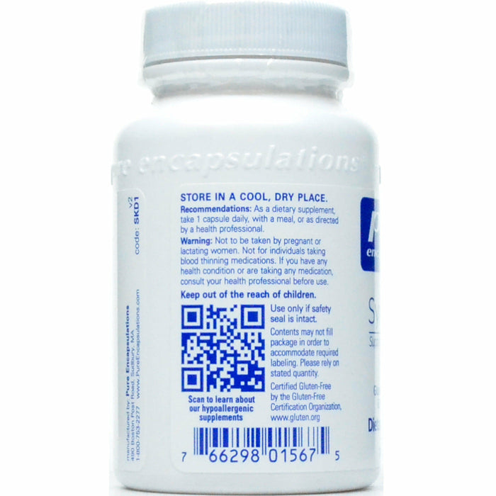 Pure Encapsulations Synergy K 120 capsules suggested use label