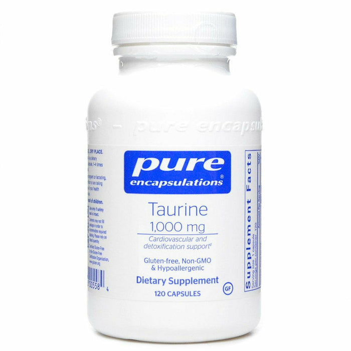 Pure Encapsulations Taurine 1000 mg, 120 capsules, front of bottle