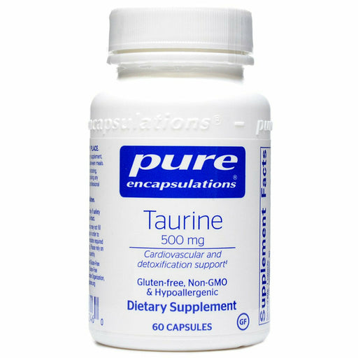 Pure Encapsulations Taurine 500 mg, 60 capsules, front of bottle