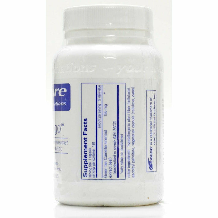 Pure Encapsulations Teavigo 120 capsules supplement facts label