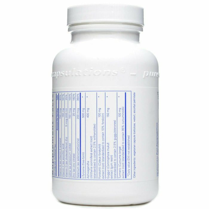Pure Encapsulations, Thyroid Support Complex 120 capsules supplement facts