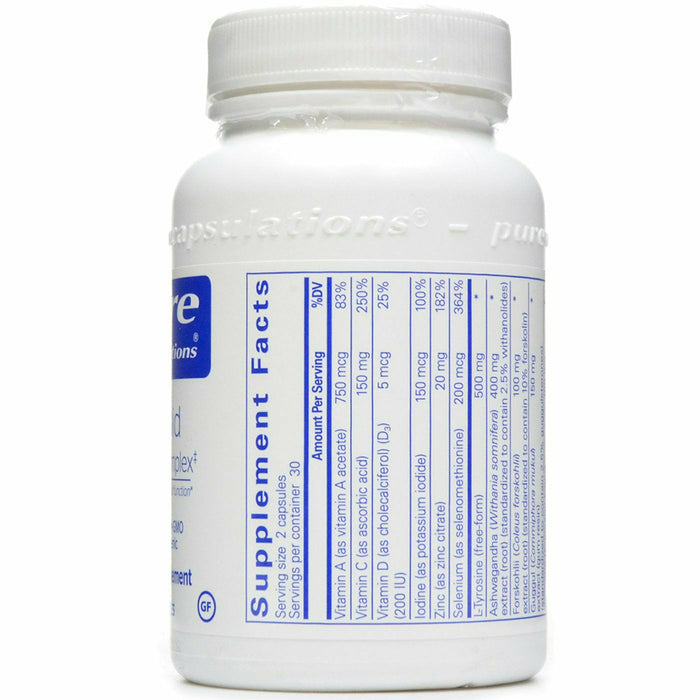 Pure Encapsulations, Thyroid Support Complex 60 capsules supplement facts