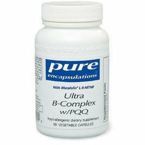 Pure Encapsulations Ultra B-Complex w/ PQQ, 60 capsules, front of bottle