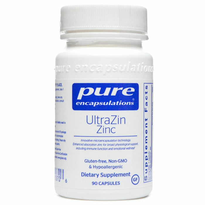 Pure Encapsulations UltraZin Zinc 30 mg, 90 capsules, front of bottle