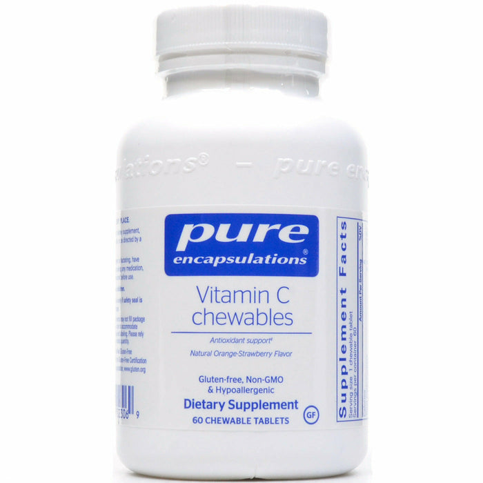 Pure Encapsulations Vitamin C Chewables 525 mg, 60 tablets, front of bottle