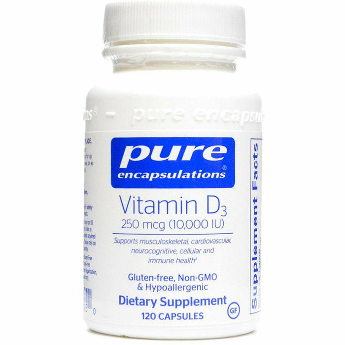 Pure Encapsulations, Vitamin D3 10,000 IU 120 vcaps