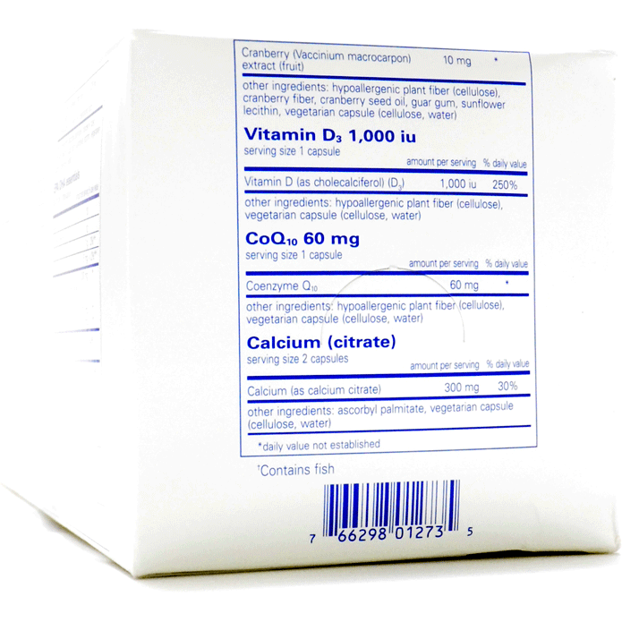 Pure Encapsulations Women's Pure Pack 30 packets label information panel