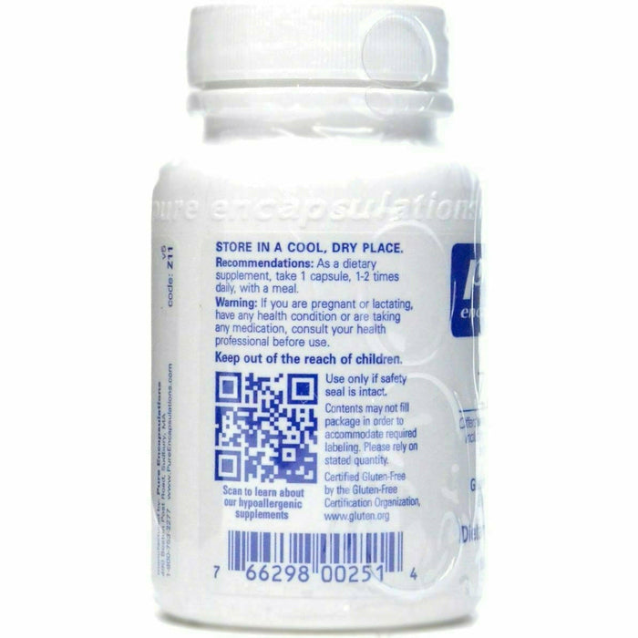 Pure Encapsulations Zinc 15 180 capsules suggested use label