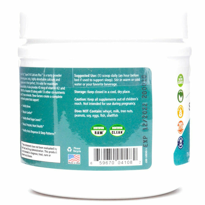 Pure Essence Ionic-Fizz Super D-K Calcium Plus Mixed Berry label information panel 2