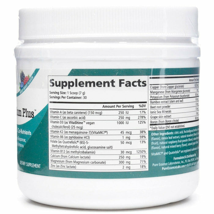 Ionic-Fizz Super D-K Calcium Plus Mixed Berry by Pure Essence, product label