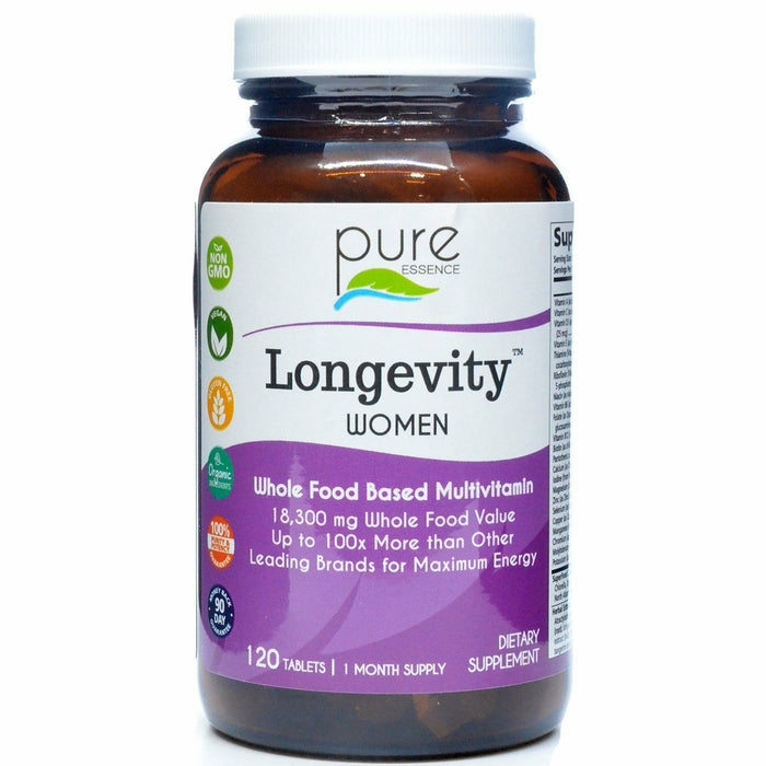 Pure Essence Longevity Women, 120 tablets, front of bottle