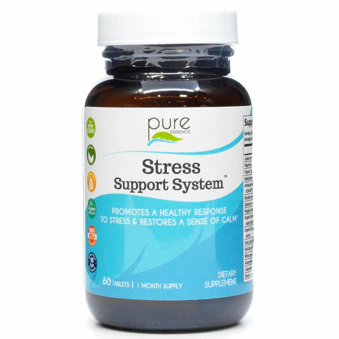 Pure Essence Stress Support System, 60 tablets, front of bottle