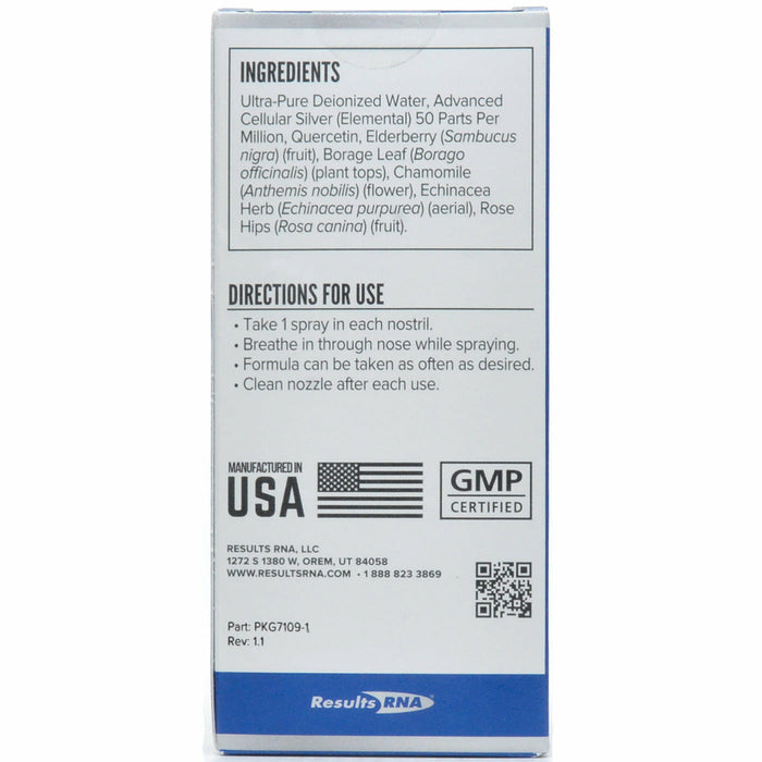 Results RNA ACS Nasal Extra Strength 3 bottle pack ingredients label