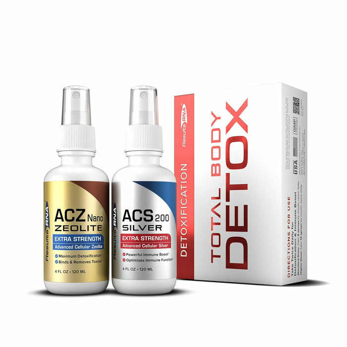 Results RNA Total Body Detox Kit ACZ and ACS, 4 fl oz, front of box with bottles