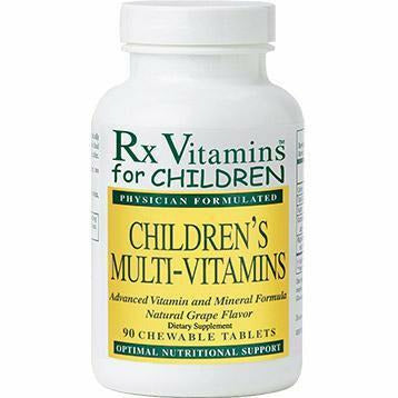 Rx Vitamins Children's Multi-Vitamins, Natural Grape, 90 chewable tablets, front of bottle