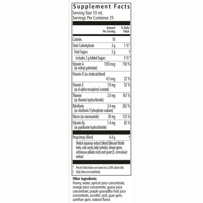 Salus Epresat Adult Multivitamin 8.5 fl oz supplement facts label