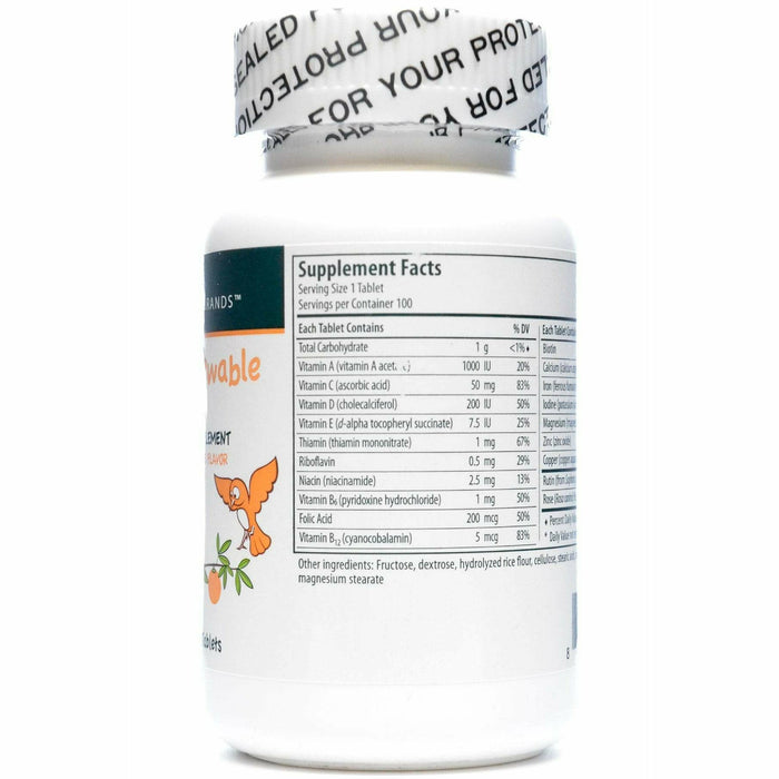 Seroyal Genestra Children's Chewable Vitamins 100 chewable tablets supplement facts label