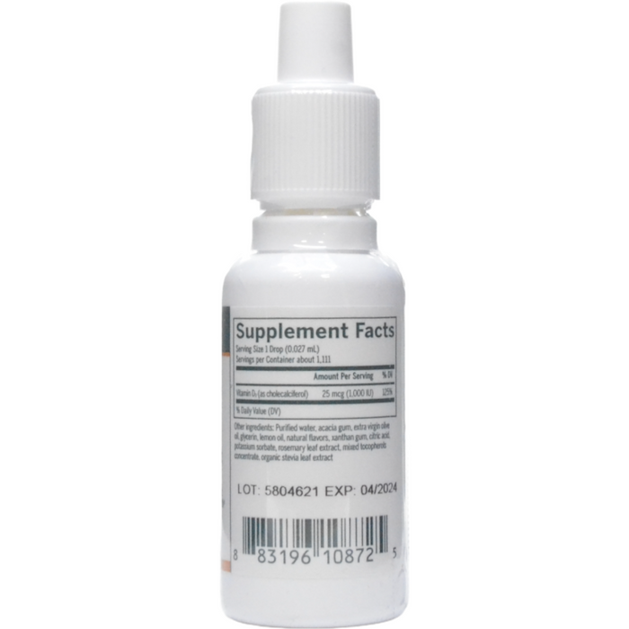 Seroyal Genestra D-Mulsion 1000 1 fl oz supplement facts label