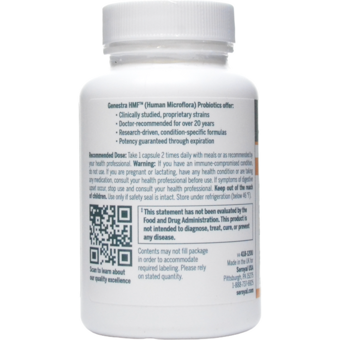 Seroyal Genestra HMF Forte 120 capsules suggested use label