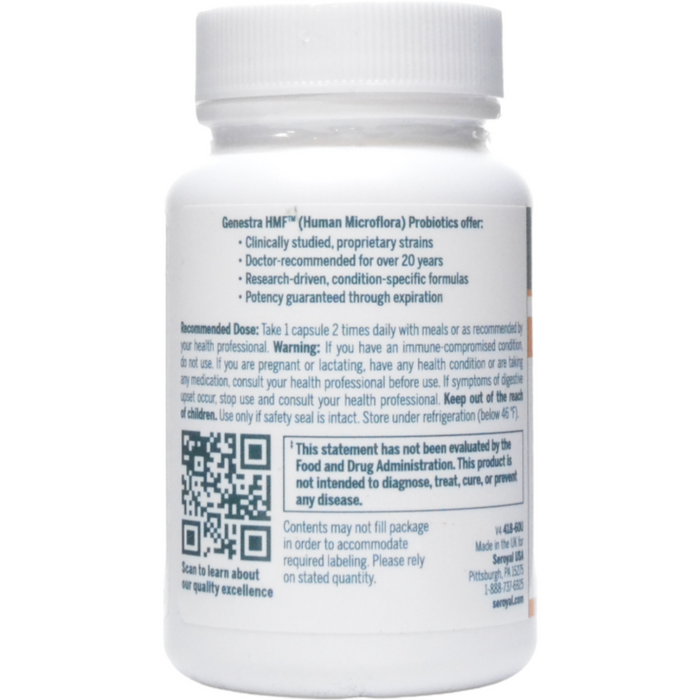 Seroyal Genestra HMF Forte 60 capsules suggested use label