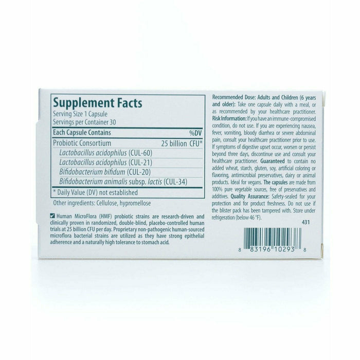 Seroyal Genestra HMF Intensive 30 veg capsules supplement facts label