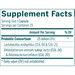 Seroyal Genestra HMF Intensive Shelf-Stable 25 veg capsules supplement facts label