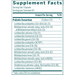 Seroyal Genestra HMF Multi Strain 50 veg capsules supplement facts label