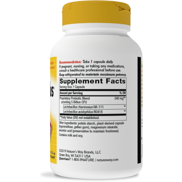 Primadophilus 180 vcaps by Nature's Way Supplement Facts Label