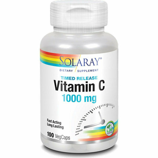 Solaray Vitamin C Timed-Release 1000 mg, 100 veg capsules, front of bottle