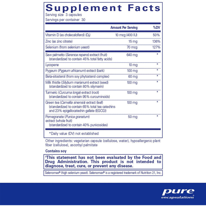 Pure Encapsulations, SP Ultimate 90 capsules Supplement Facts Label