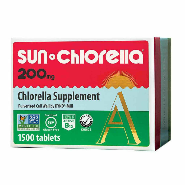 Sun Chlorella 200 mg, 1500 tablets, front of box