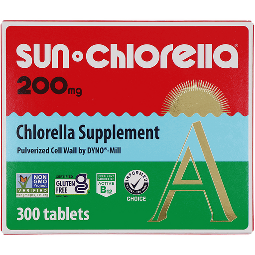 Sun Chlorella 200 mg, 300 tablets, front of box
