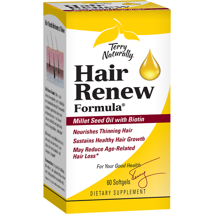 Terry Naturally Hair Renew Formula, 60 softgels, front of box
