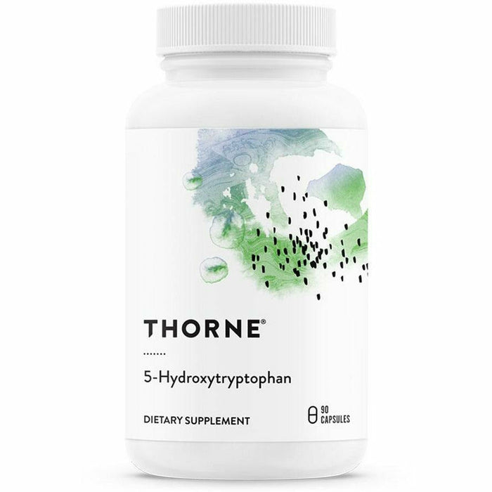 Thorne 5-HTP 100 mg, 90 vegetarian capsules, front of bottle