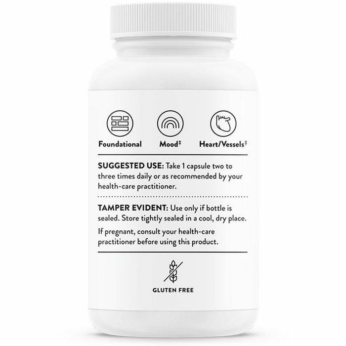 Thorne 5-MTHF 5 mg 60 vegetarian capsules suggested use label