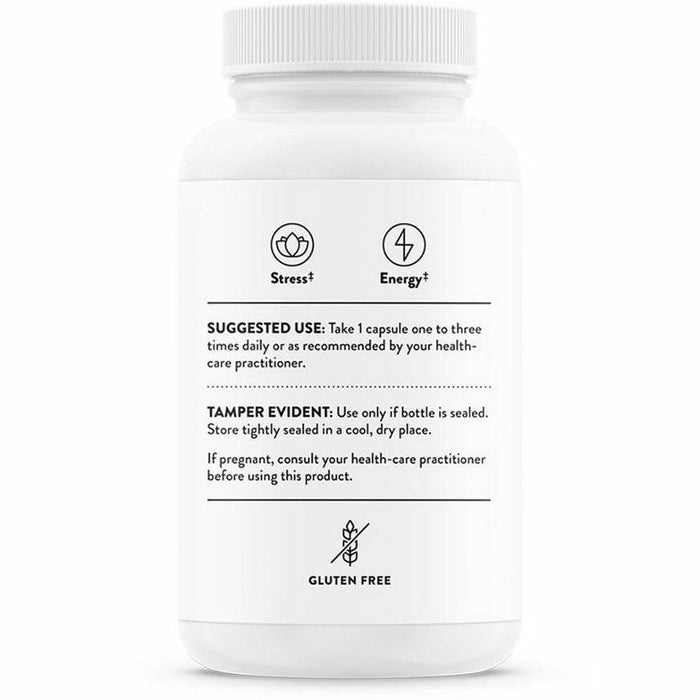 Thorne Adrenal Cortex 60 capsules suggested use label