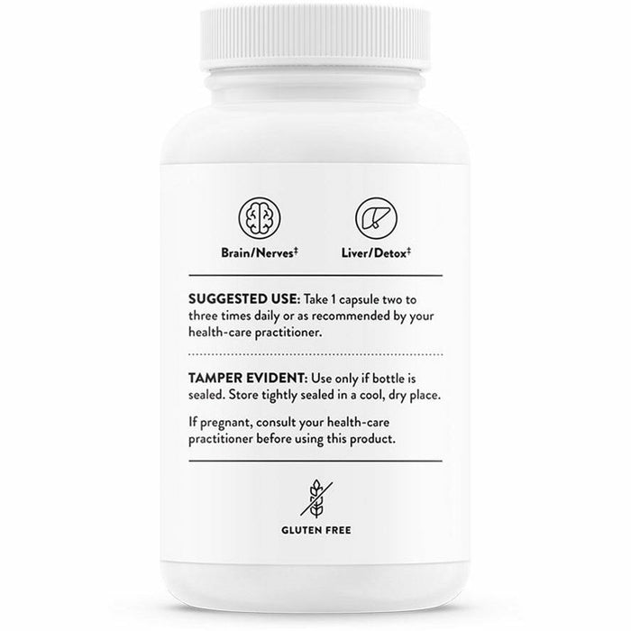 Thorne Alpha-Lipoic Acid 300 mg 60 capsules suggested use label