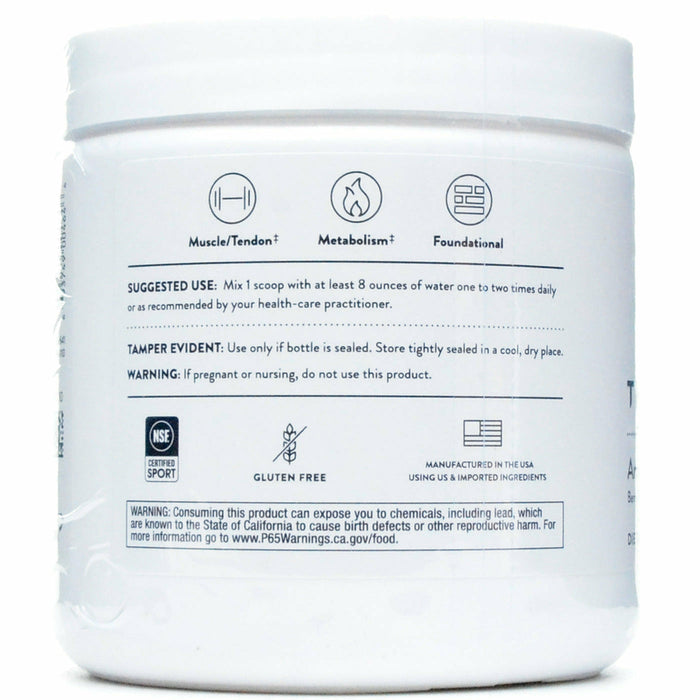 Thorne Amino Complex Berry NSF powder 8 oz suggested use label