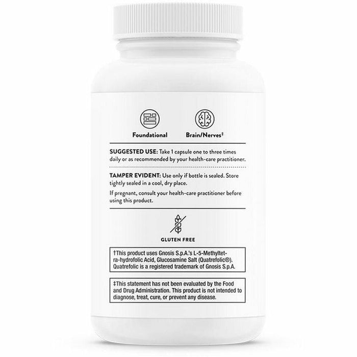 Thorne B-Complex #12 60 vegetarian capsules suggested use label