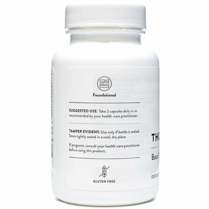 Thorne Basic Nutrients 2/Day 60 capsules suggested use label